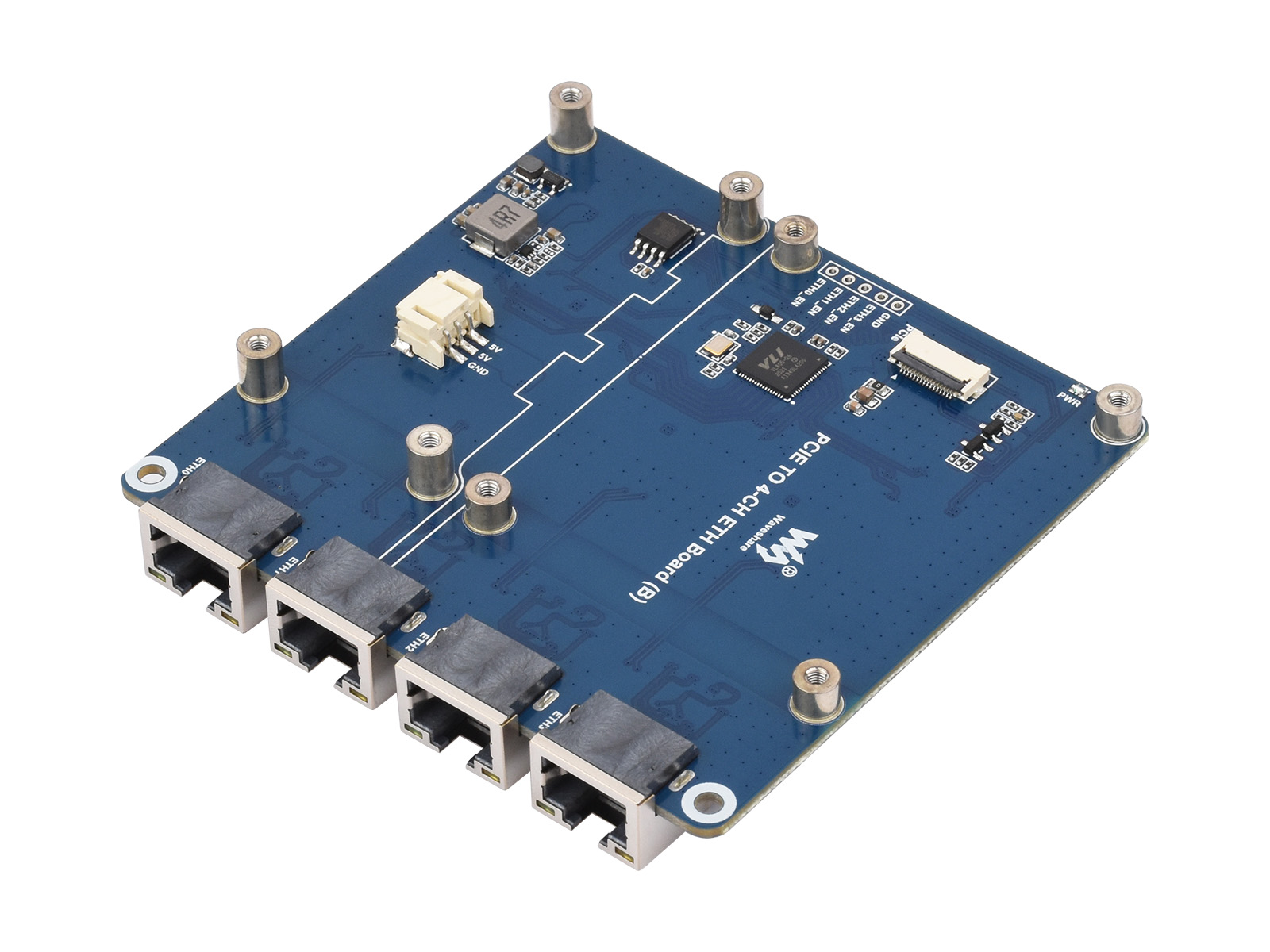Waveshare PCIe TO 4-Ch Gigabit - Raspberry Pi 5 review and price